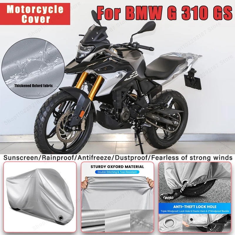 For BMW G 310 GS No Ear Motorcycle Cover - Outdoor Full Body Protection, Waterproof Dustproof Heat-Resistant Moto Accessories
For BMW G 310 GS No Ear Motorcycle Cover - Outdoor Full Body Protection, Waterproof Dustproof Heat-Resistant Moto Accessories