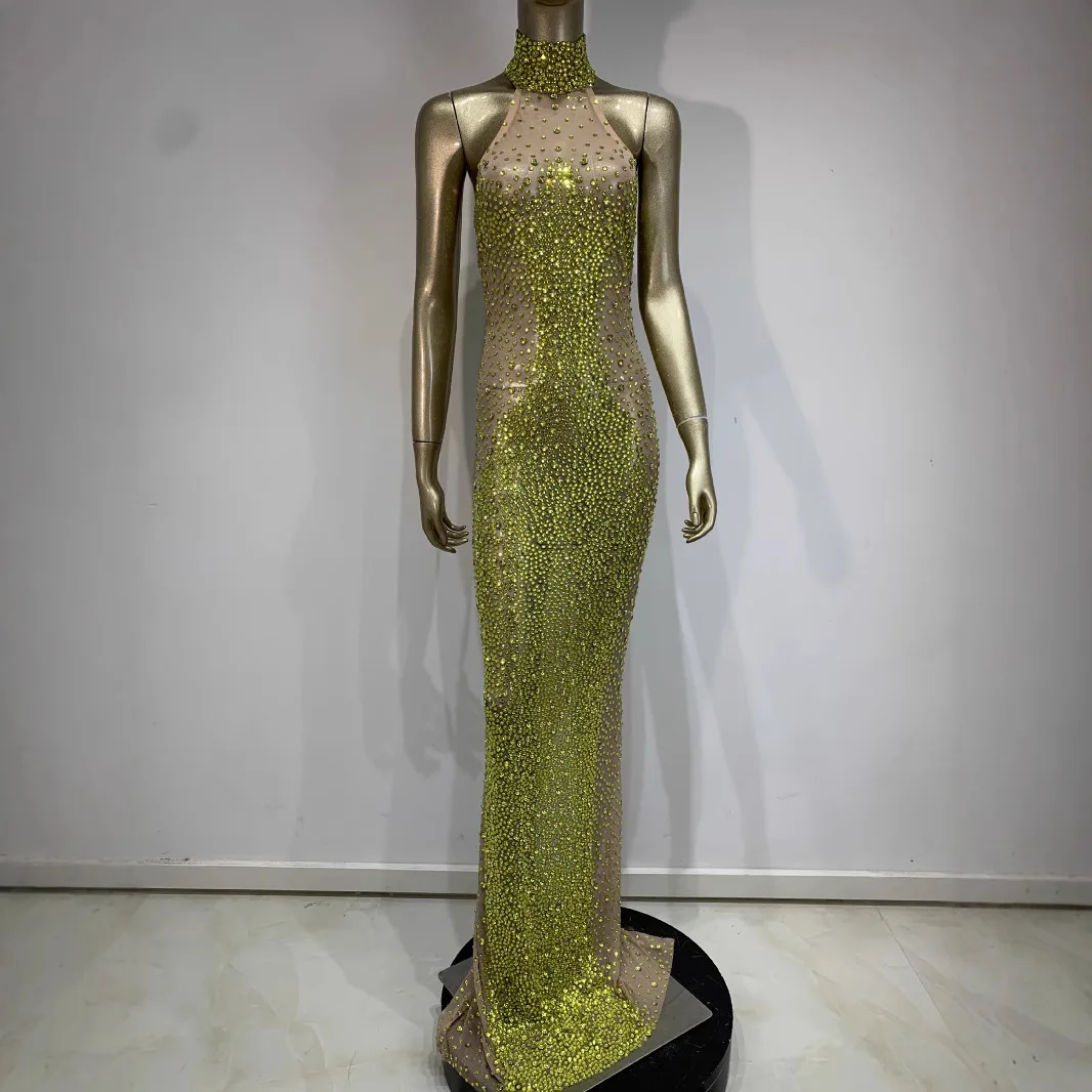 STOCK Shiny Backless Mesh Dress Sexy See-Through Nightclub Performance Outfit Bar Dancing Costume Party Wear Chic Sequined Gowns
STOCK Shiny Backless Mesh Dress Sexy See-Through Nightclub Performance Outfit Bar Dancing Costume Party Wear Chic Sequined Gowns