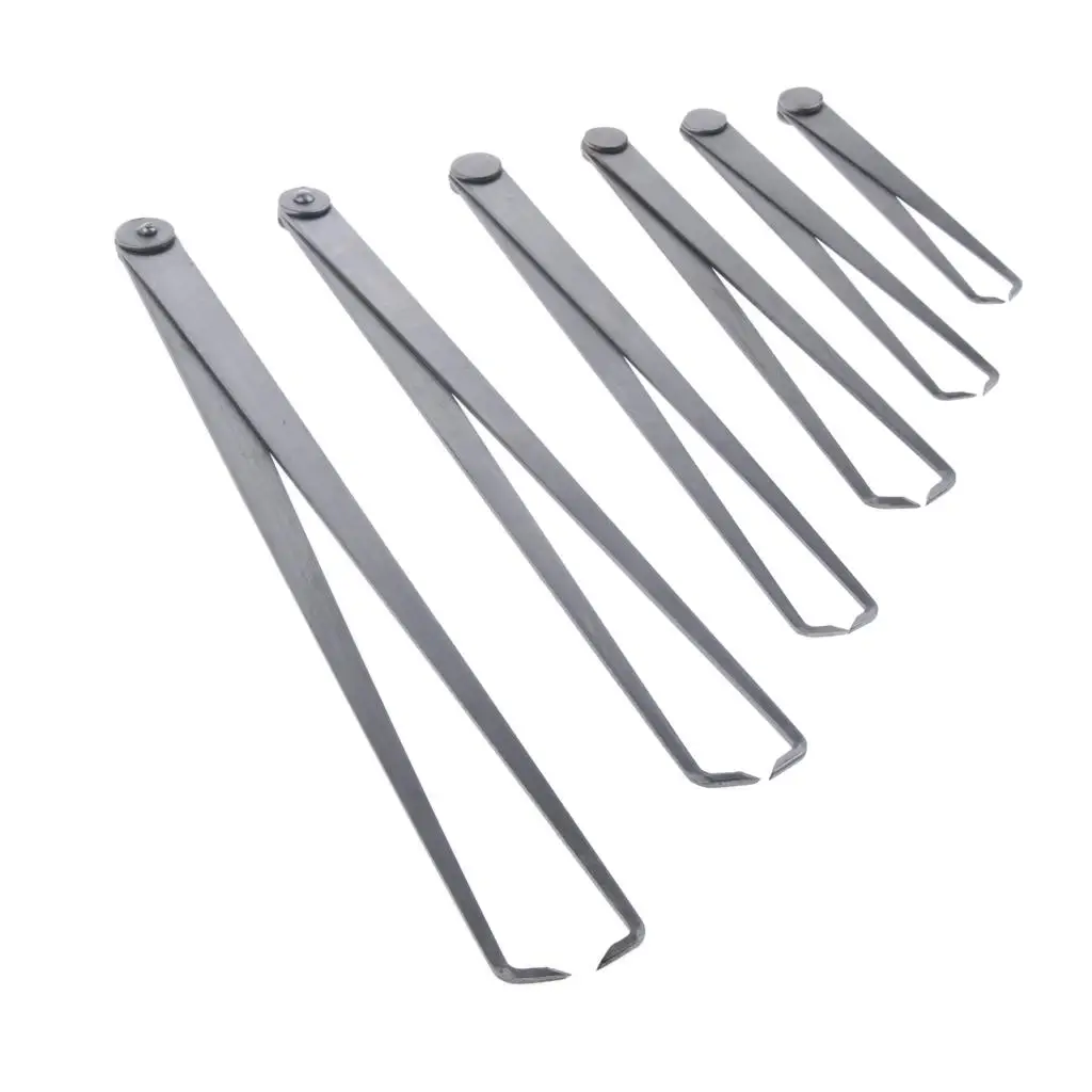 Inner Diameter Measuring Caliper 15cm Stainless Steel Ruler Tool for Machinist and Jewellery
