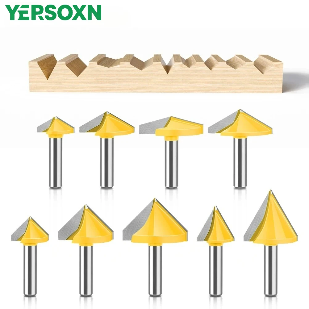1Pcs 8mm Shank 3D Router Bit 60/90/120 Degrees V-shaped Cutter 3D Milling Cutter Engraving Machine Cutter for Woodworking
1Pcs 8mm Shank 3D Router Bit 60/90/120 Degrees V-shaped Cutter 3D Milling Cutter Engraving Machine Cutter for Woodworking