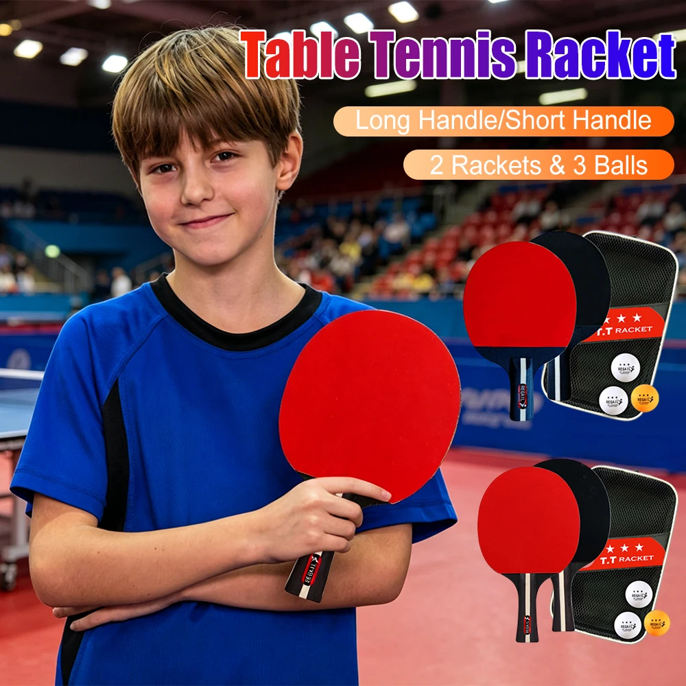Table Tennis Racket Set Professional Ping Pong Racket Set Adult Racket 2 Rackets & 3 Balls Table Tennis Paddles with Bag
Table Tennis Racket Set Professional Ping Pong Racket Set Adult Racket 2 Rackets & 3 Balls Table Tennis Paddles with Bag