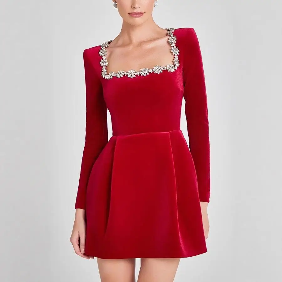 Ele Pearl Trim ort Dr Spring 2024, женское модное платье с квадратным воротником, трансграничное длинное све, осенний сезон
Ele Pearl Trim ort Dr Spring 2024, женское модное платье с квадратным воротником, трансграничное длинное све, осенний сезон