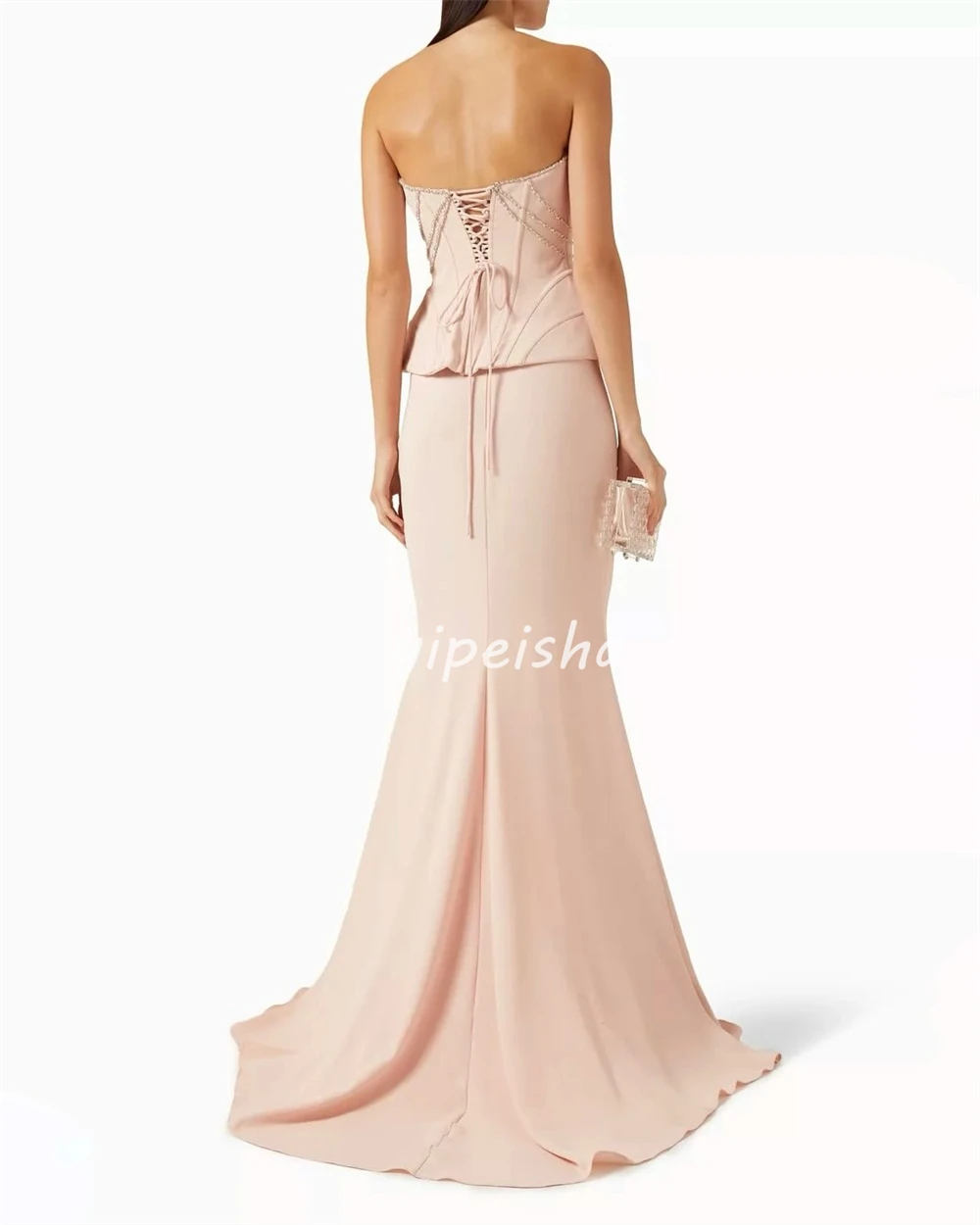 Customized Elegant Women Jersey Beading Ruched Straight Evening Dresses Fashion Strapless Sleeveless Floor Lenght Prom Dresses
Customized Elegant Women Jersey Beading Ruched Straight Evening Dresses Fashion Strapless Sleeveless Floor Lenght Prom Dresses