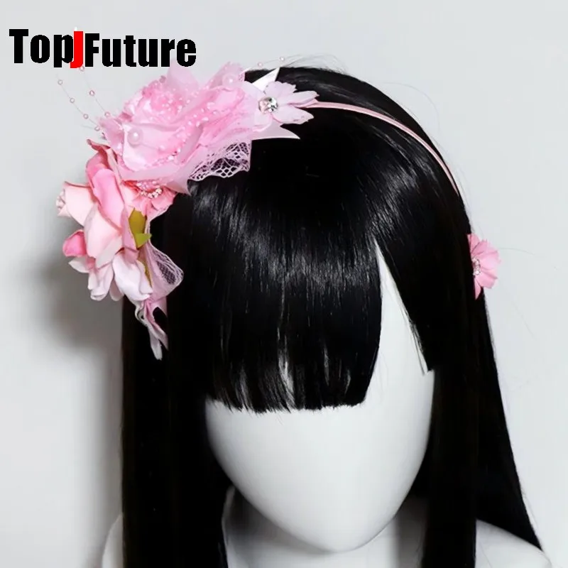 Pink Lace Ruffle Hime Gyaru head band Gothic Flower hair clips Ribbon Flower hair accessories handmade Lolita hair hoop hairwear
Pink Lace Ruffle Hime Gyaru head band Gothic Flower hair clips Ribbon Flower hair accessories handmade Lolita hair hoop hairwear