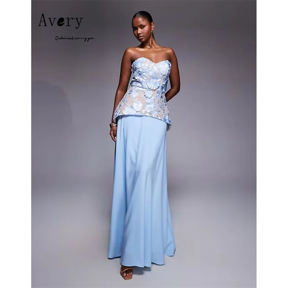 Avery Custom A-line Blue Flower Sweetheart Long Prom Dress 2026 Women's Ball Gown Dresses for Luxury Party Elegant Woman Dress
Avery Custom A-line Blue Flower Sweetheart Long Prom Dress 2026 Women's Ball Gown Dresses for Luxury Party Elegant Woman Dress