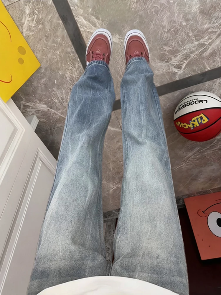 American High Street Thiened Fce High Waist Straight Leg Jeans Men's Autumn Winter Slimming Bootcut Water Waed Jeans
American High Street Thiened Fce High Waist Straight Leg Jeans Men's Autumn Winter Slimming Bootcut Water Waed Jeans