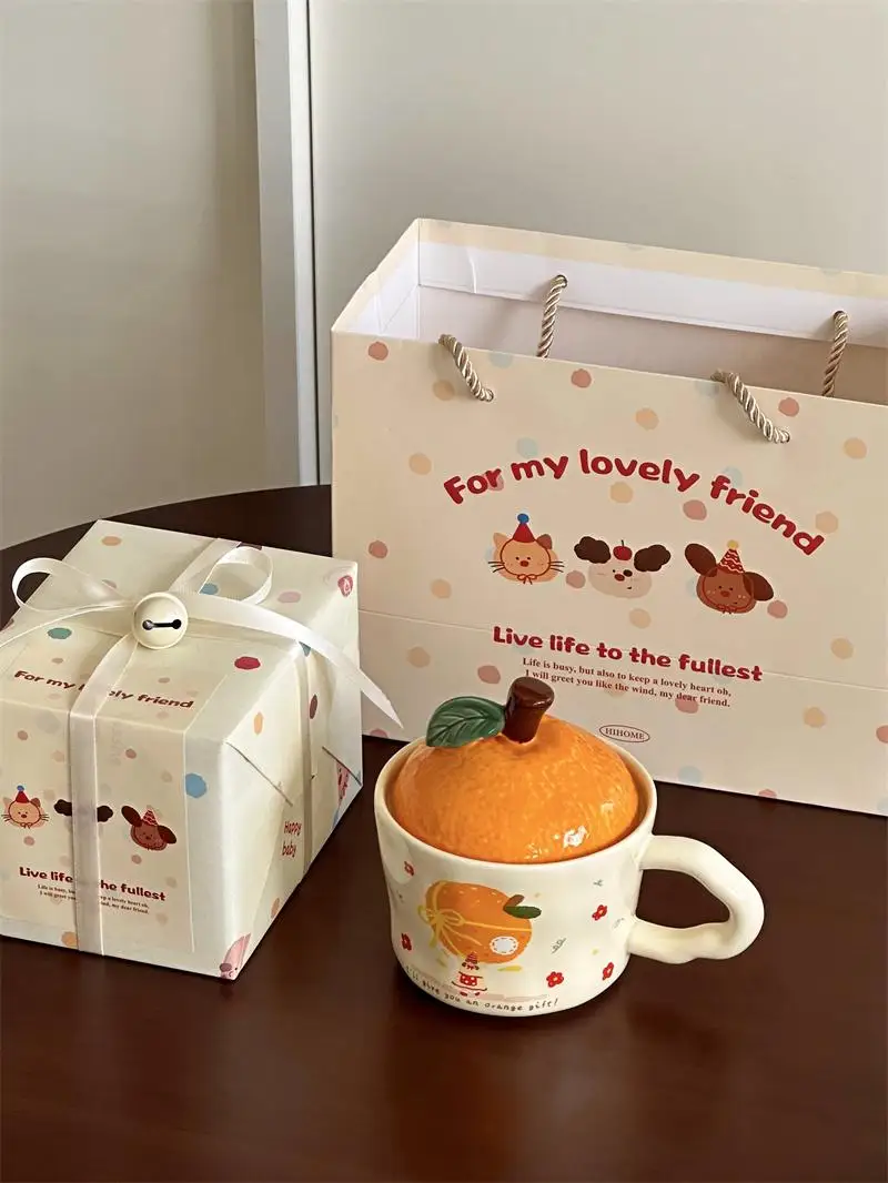 Handmade Orange Themed Cerc Mugs Cute Illustration Wedding Favour Gifts for Girls Healing Series Gift Box Perfectly
Handmade Orange Themed Cerc Mugs Cute Illustration Wedding Favour Gifts for Girls Healing Series Gift Box Perfectly