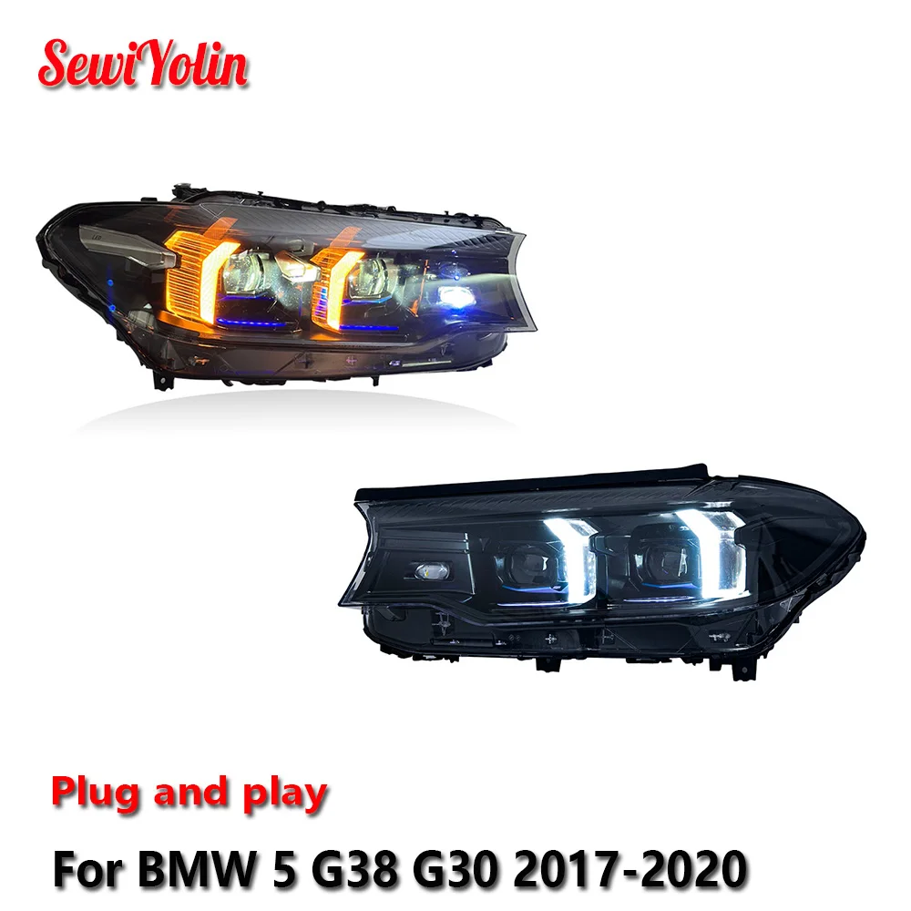 Автомобильные светодиодные фары в сборе для BMW 5 G38 G30 2017-2020, автоматические противотуманные фары DRL, стоп-сигналы поворота Plug and Play
Автомобильные светодиодные фары в сборе для BMW 5 G38 G30 2017-2020, автоматические противотуманные фары DRL, стоп-сигналы поворота Plug and Play