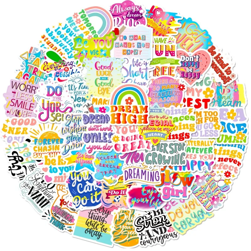 50pcs English Text Cartoon Graffiti Water Cup Suitcase Notebook Skateboard Children Creative Decorative Waterproof Stickers
50pcs English Text Cartoon Graffiti Water Cup Suitcase Notebook Skateboard Children Creative Decorative Waterproof Stickers