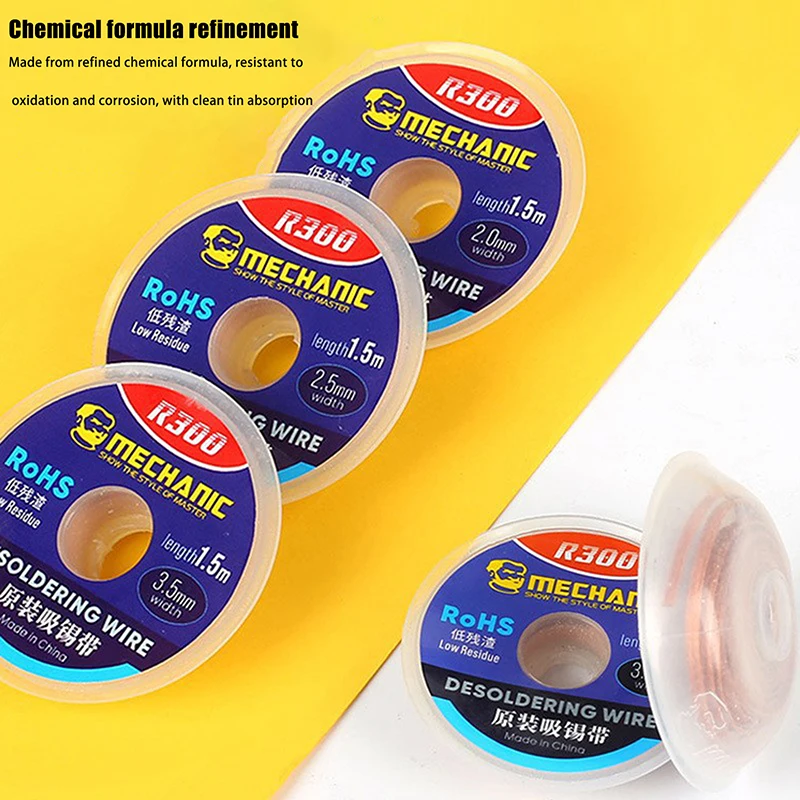 1 Piece Desoldering Braid PCB Welding Rework Tool MECHANIC Desoldering Wire Solder Wick Tin Remover 1.5 Meters Length
1 Piece Desoldering Braid PCB Welding Rework Tool MECHANIC Desoldering Wire Solder Wick Tin Remover 1.5 Meters Length
