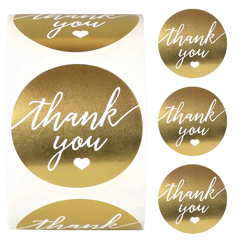 Golden Stickers Color Thank Thanks You Sealing Adhesive Metallic Foil Thank-you Package Seals
Golden Stickers Color Thank Thanks You Sealing Adhesive Metallic Foil Thank-you Package Seals