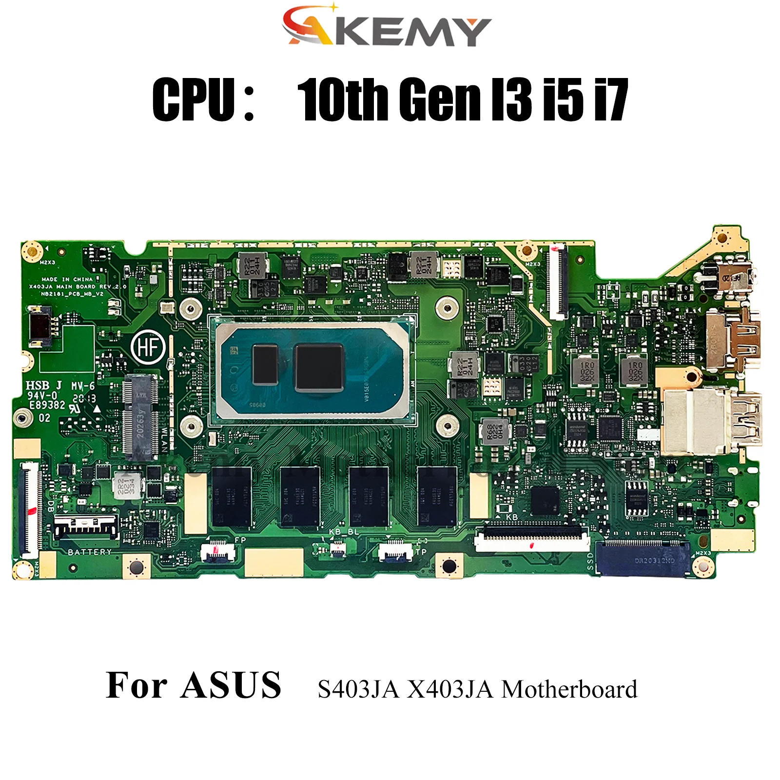 X403JA Laptop Motherboard For ASUS VivoBook X403JA X403J S403JA Notebook Mainboard With 10th Gen I3 i5 i7 tests OK fast shipping
X403JA Laptop Motherboard For ASUS VivoBook X403JA X403J S403JA Notebook Mainboard With 10th Gen I3 i5 i7 tests OK fast shipping