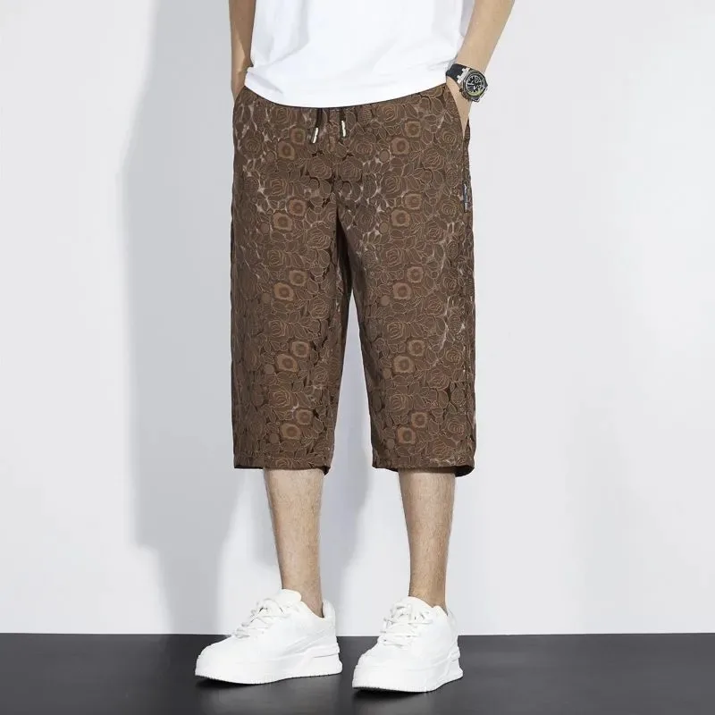 Men's Ice Silk Casual Cropped Pants Summer Thin Quick-Dry Floral Print Loose Fit Trendy Seven-Point Shorts
Men's Ice Silk Casual Cropped Pants Summer Thin Quick-Dry Floral Print Loose Fit Trendy Seven-Point Shorts