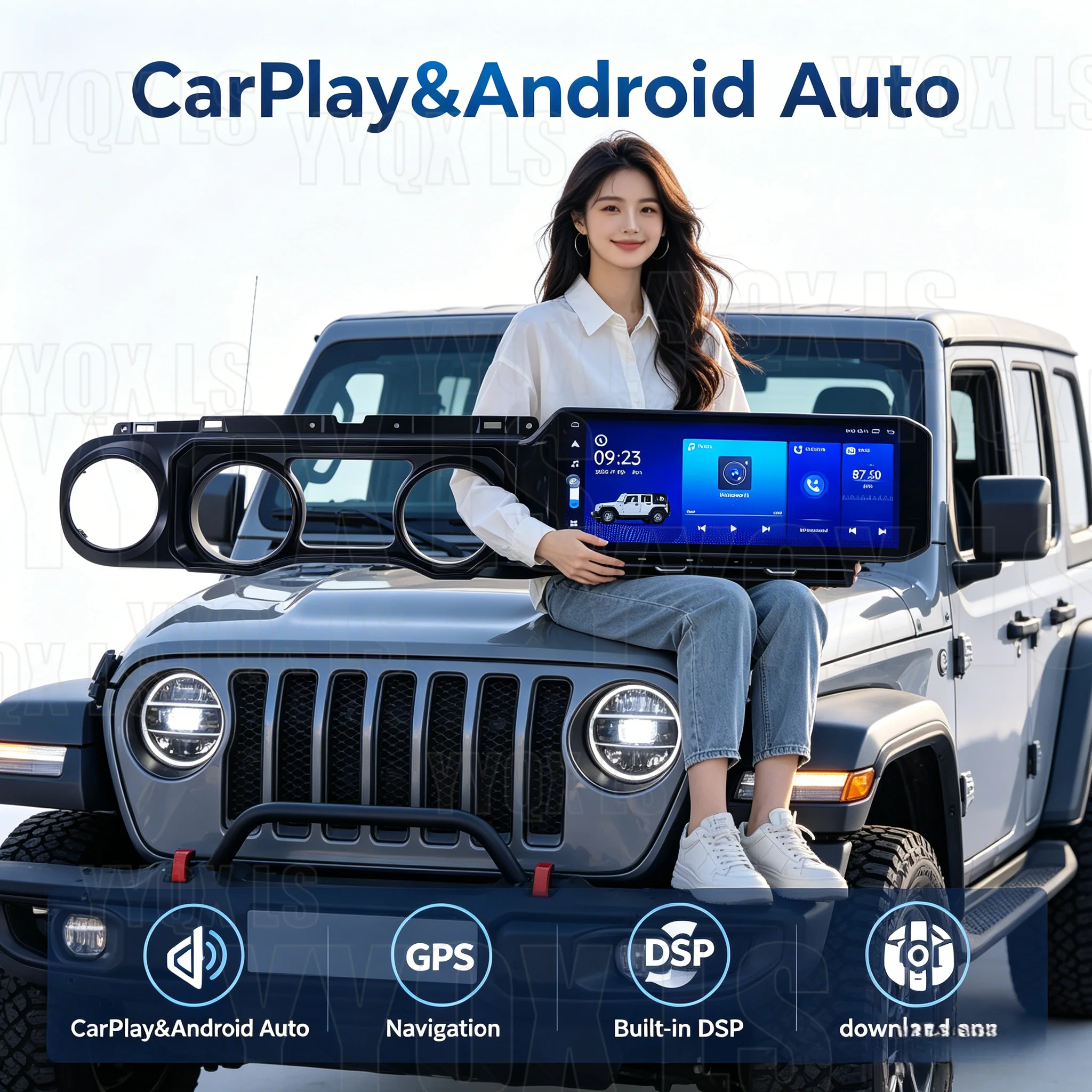 15" For Jeep Wrangler 2018-2022 CarPlay Autoradio GPS DSP Navigation Screen Android 13 Multimedia Video Player Car Radio Stereo
15" For Jeep Wrangler 2018-2022 CarPlay Autoradio GPS DSP Navigation Screen Android 13 Multimedia Video Player Car Radio Stereo