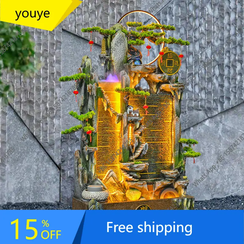 N65 Flowing water wall courtyard water curtain wall flowing circulating water ornament landscape landing rockery
N65 Flowing water wall courtyard water curtain wall flowing circulating water ornament landscape landing rockery