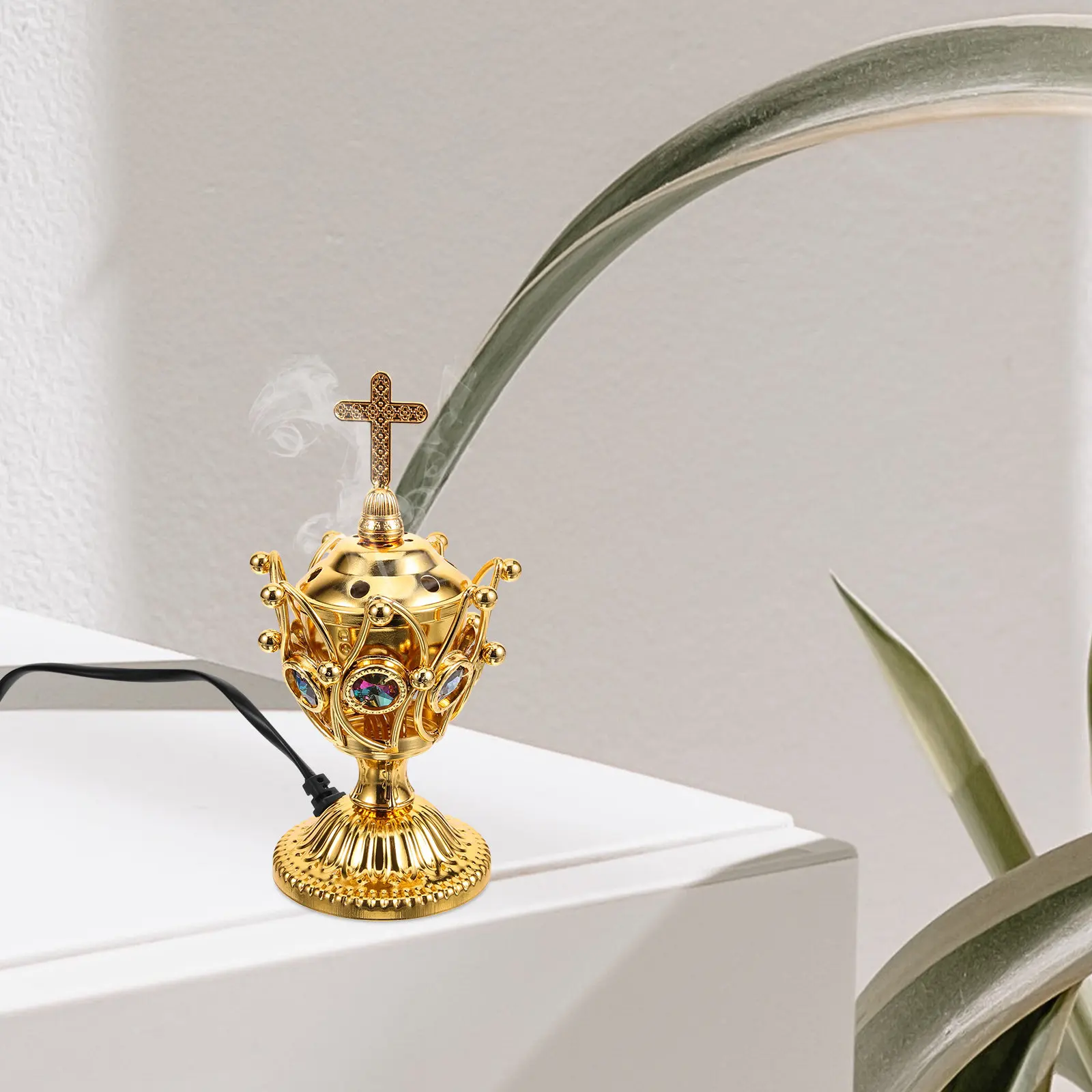 Электрическая металлическая аромалампа в ближневосточном стиле, подключаемая к сети, декоративная, для дома, йога-студии, держатель для благовоний
Электрическая металлическая аромалампа в ближневосточном стиле, подключаемая к сети, декоративная, для дома, йога-студии, держатель для благовоний