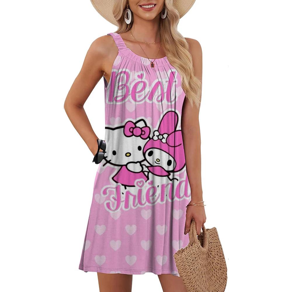 Elegant Dresses for Woman Cartoon Casual Women's Dress Hello Kitty Summer Youthful Girls Sexy Clothing Cartoon Tops sling Beach
Elegant Dresses for Woman Cartoon Casual Women's Dress Hello Kitty Summer Youthful Girls Sexy Clothing Cartoon Tops sling Beach