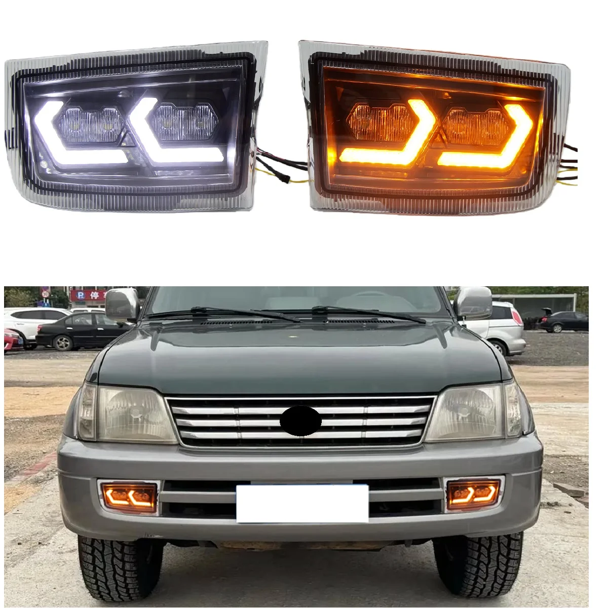 Front Fog lights lamps fit for toyota prado 2700 3400 Lc95 LC90 1996-2002 Fog Turn Signal Daytime Drl Light Accessories
Front Fog lights lamps fit for toyota prado 2700 3400 Lc95 LC90 1996-2002 Fog Turn Signal Daytime Drl Light Accessories