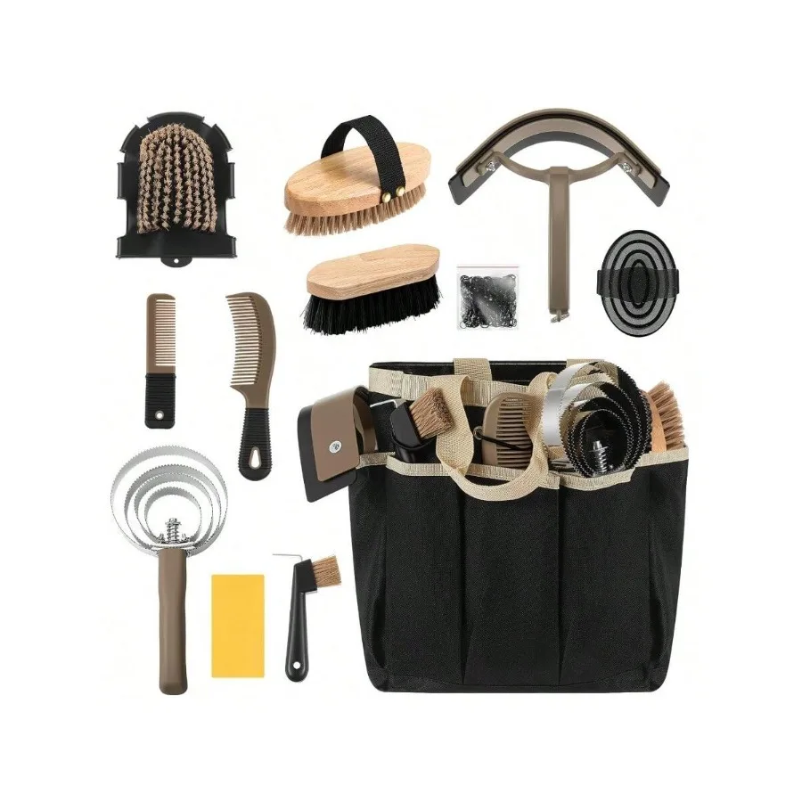 【New Arrival】12-Piece Horse Grooming Kit with Carry Bag, Complete Equestrian Care Set for Brushing & Cleaning
【New Arrival】12-Piece Horse Grooming Kit with Carry Bag, Complete Equestrian Care Set for Brushing & Cleaning