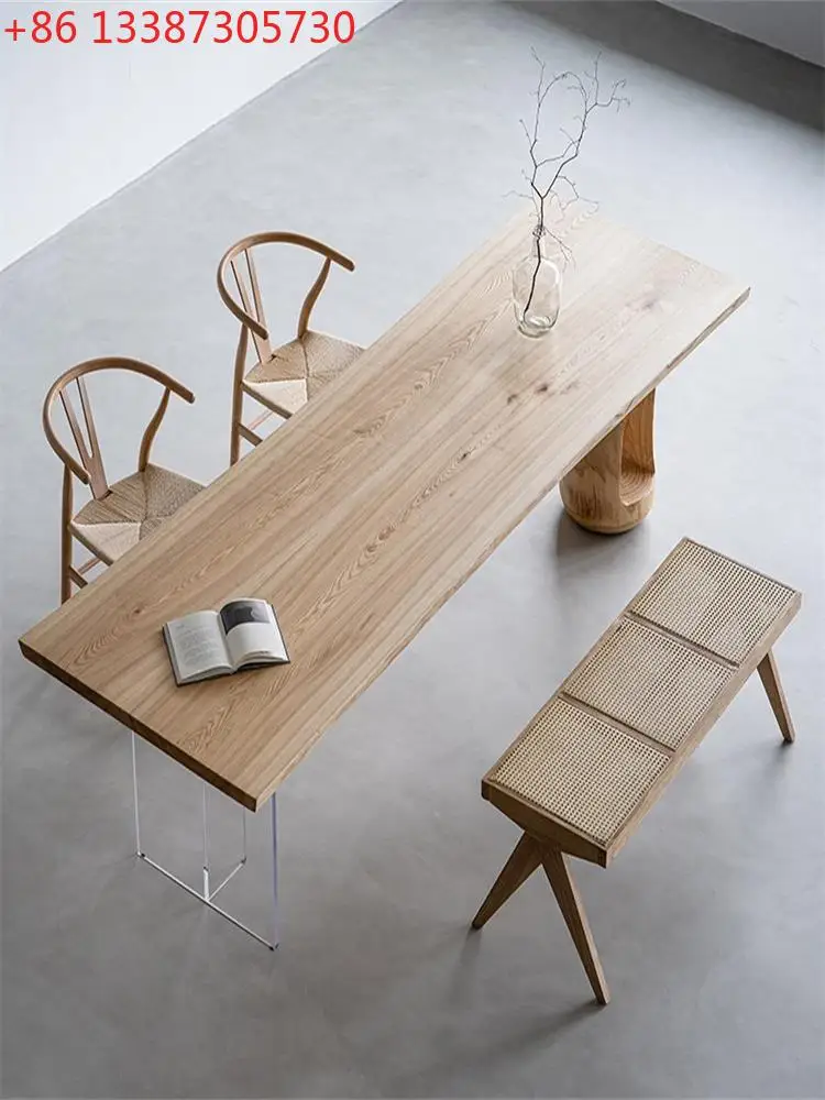 Wabi-sabi style log large board tea table acrylic long negotiation table
Wabi-sabi style log large board tea table acrylic long negotiation table