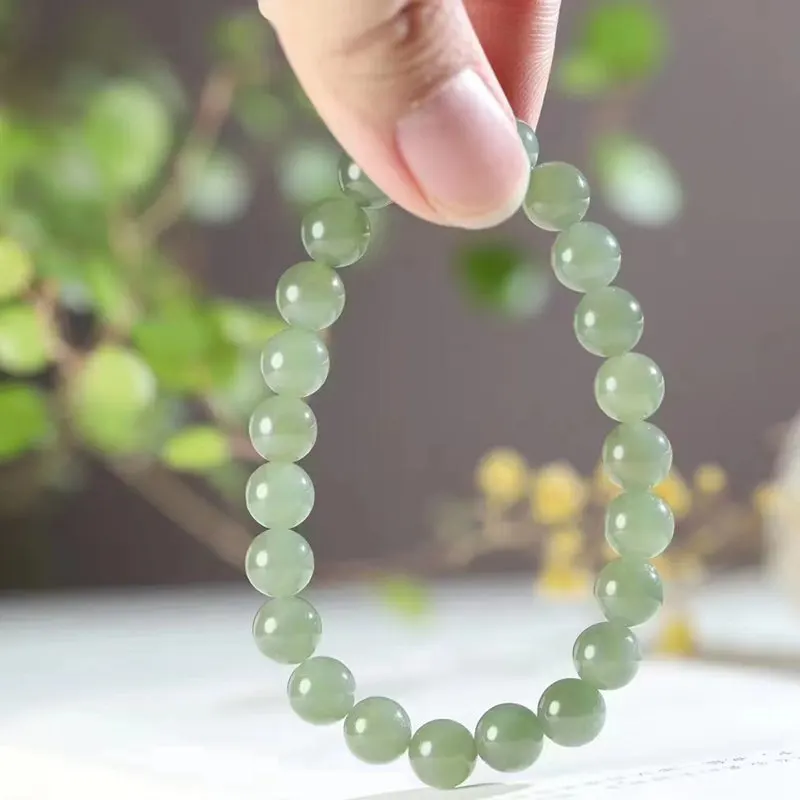 Natural Hetian Yellow Mouth Material Jade 8Mm Round Bead Bracelet With Certificate
Natural Hetian Yellow Mouth Material Jade 8Mm Round Bead Bracelet With Certificate