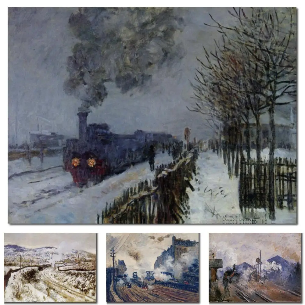 Маленький размер Морской пейзаж Поезд Снег Аржантеил Импрессионист Картина маслом Холст Клод Моне Ручная работа для декора прихожей
Маленький размер Морской пейзаж Поезд Снег Аржантеил Импрессионист Картина маслом Холст Клод Моне Ручная работа для декора прихожей