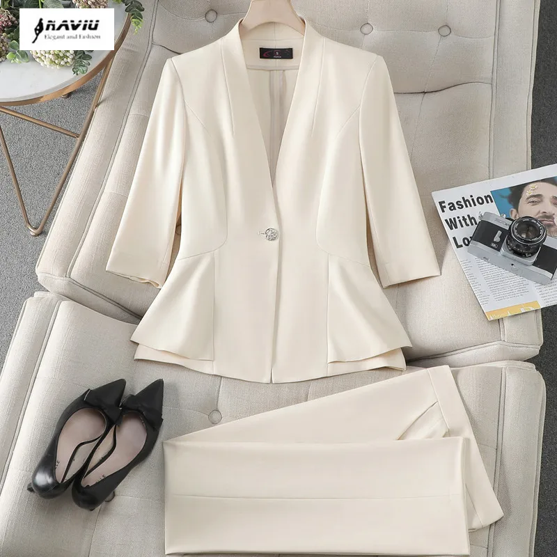 NAVIU Women's Spring New Casual Pants Suit Fashion Commuting Solid Single Button Slim Jacket Blazer And Pants Two Piecce Set
NAVIU Women's Spring New Casual Pants Suit Fashion Commuting Solid Single Button Slim Jacket Blazer And Pants Two Piecce Set