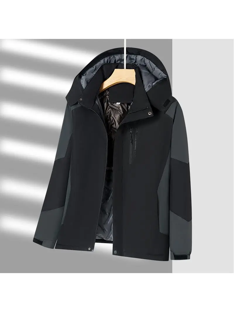 Зимняя мужская куртка-пуховик свободного кроя с отстегивающимся капюшоном, утепленная, повседневная верхняя одежда из полиэфирного волокна, модель Stand Edition
Зимняя мужская куртка-пуховик свободного кроя с отстегивающимся капюшоном, утепленная, повседневная верхняя одежда из полиэфирного волокна, модель Stand Edition