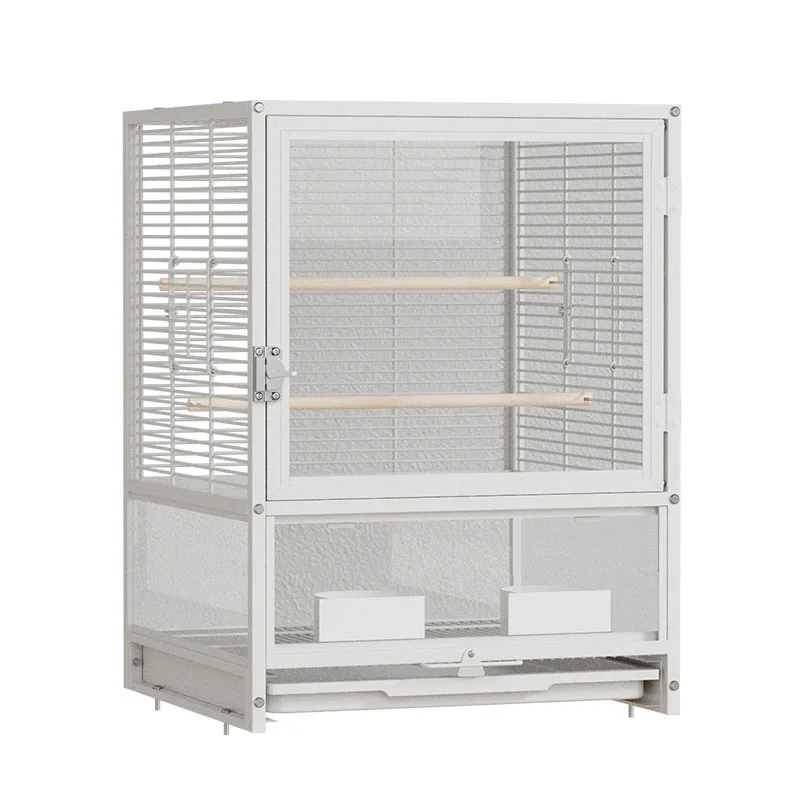 Parrot, cross-silk grid bird cage, transparent large heightened double-layer three-layer cage
Parrot, cross-silk grid bird cage, transparent large heightened double-layer three-layer cage