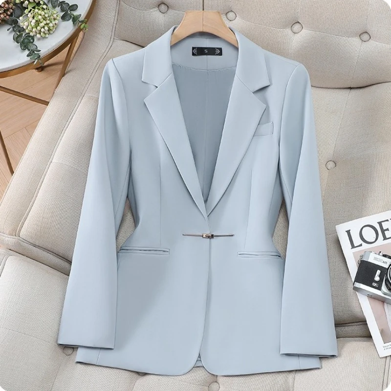New Women Blazer Spring Autumn Fashion Solid Color Single Button Long Sleeve Suit Jacket Office Lady Coat Tops Female Outerwear
New Women Blazer Spring Autumn Fashion Solid Color Single Button Long Sleeve Suit Jacket Office Lady Coat Tops Female Outerwear