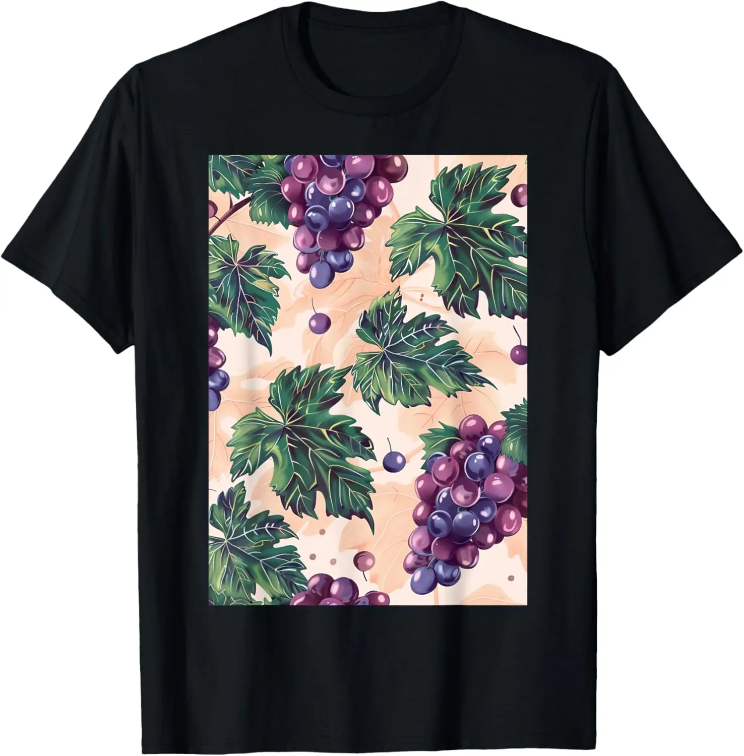 Винтажная футболка с рисунком винограда 
Винтажная футболка с рисунком винограда