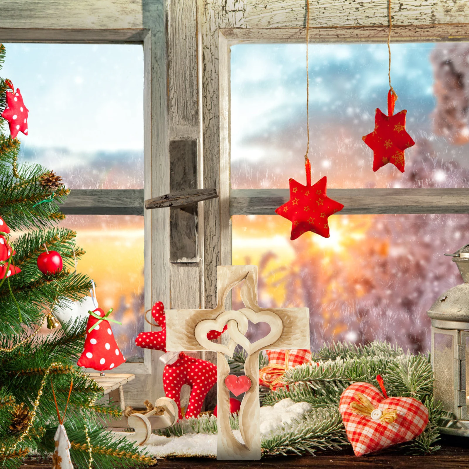 Rustic Decor Love Cross Tabletop Ornament Decoration Figurine Statue Creative Heart
Rustic Decor Love Cross Tabletop Ornament Decoration Figurine Statue Creative Heart