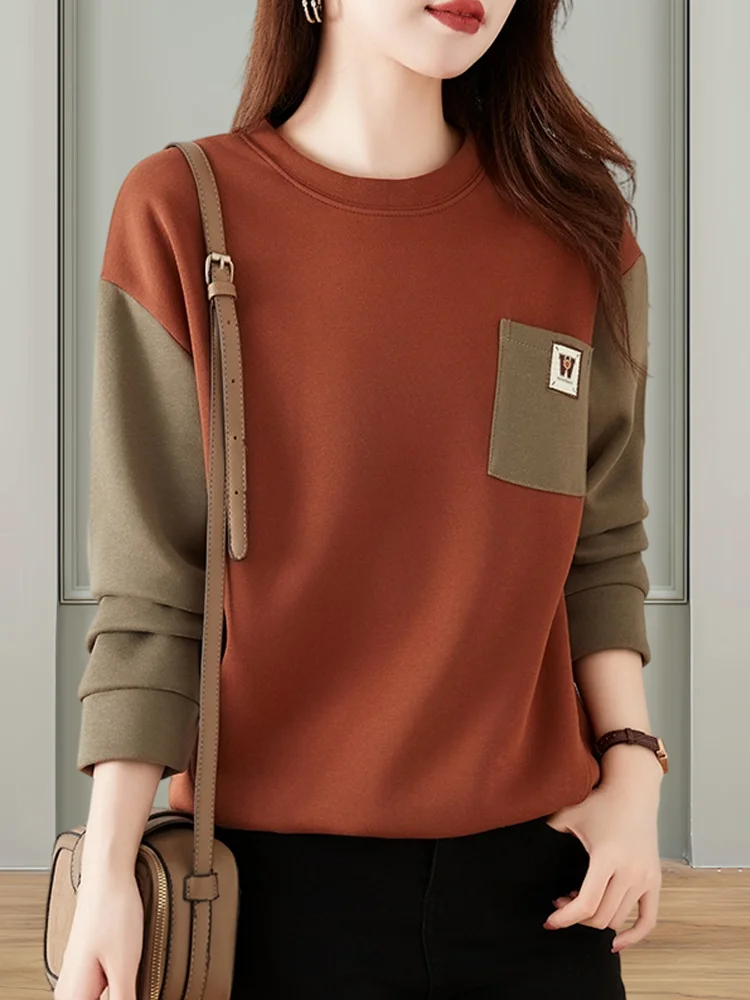 Pure Cotton Long Sleeve Sweatshirt Women's Fashion Casual Spring Loose Personality Design Sense Mock Two-Piece Top
Pure Cotton Long Sleeve Sweatshirt Women's Fashion Casual Spring Loose Personality Design Sense Mock Two-Piece Top