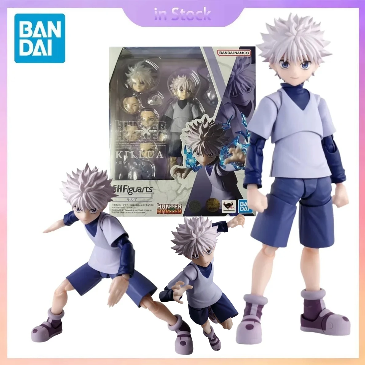 In Stock Original Bandai Genuine SHF Killua Zoldyck HUNTER Genuine Anime Collection Action Figure Model Kits Gift for Boy girl
In Stock Original Bandai Genuine SHF Killua Zoldyck HUNTER Genuine Anime Collection Action Figure Model Kits Gift for Boy girl