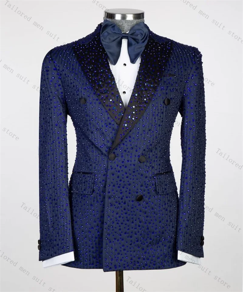 Blue Crystals Men Suit Set 2 Pieces Blazer+Pant Formal Work Office Male Jacket Prom Cotton Coat Trousers Groom Wedding Tuxedos
Blue Crystals Men Suit Set 2 Pieces Blazer+Pant Formal Work Office Male Jacket Prom Cotton Coat Trousers Groom Wedding Tuxedos