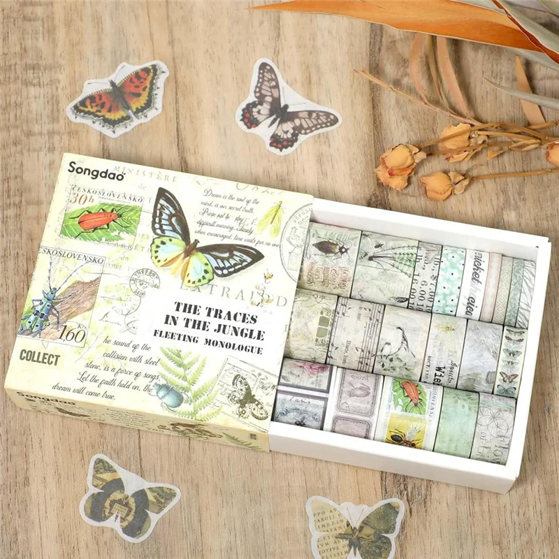 A62K-Vintage Washi Tapes Set, 20 Rolls Craft Tape Floral Butterfly Botanical Washi Masking Tape Roll Writable Decorative Tape
A62K-Vintage Washi Tapes Set, 20 Rolls Craft Tape Floral Butterfly Botanical Washi Masking Tape Roll Writable Decorative Tape