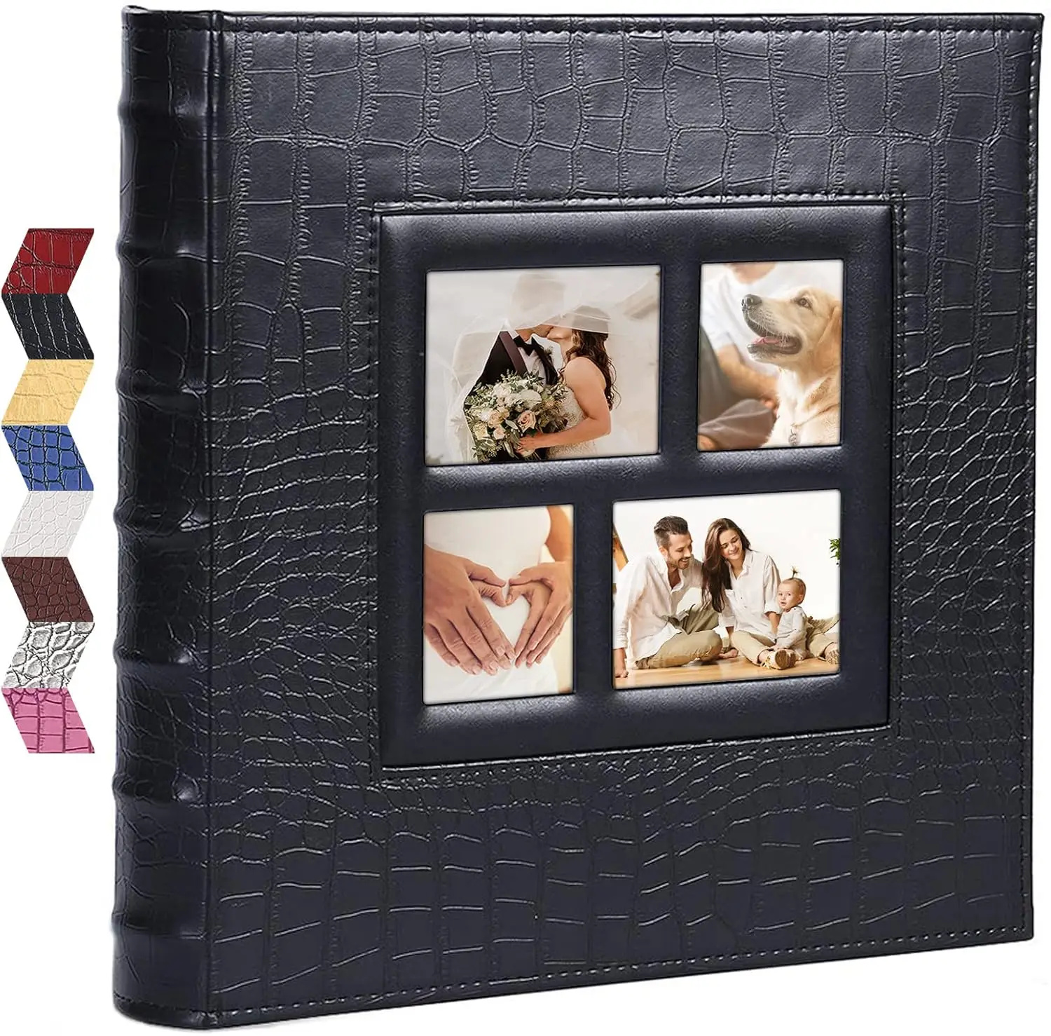 Photo Album for 600 4x6 Photos, Black, Faux Leather Cover, Acid-Free, PVC-Free, 14 x 13 x 2 Inches
Photo Album for 600 4x6 Photos, Black, Faux Leather Cover, Acid-Free, PVC-Free, 14 x 13 x 2 Inches