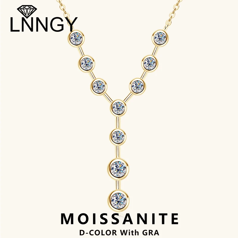 Lnngy 4mm&3mm Moissanite Pendent Necklace 925 Sterling Silver Fashion Sexy Y-Shaped Necklaces for Women 2025 Party Jewelry Gift
Lnngy 4mm&3mm Moissanite Pendent Necklace 925 Sterling Silver Fashion Sexy Y-Shaped Necklaces for Women 2025 Party Jewelry Gift