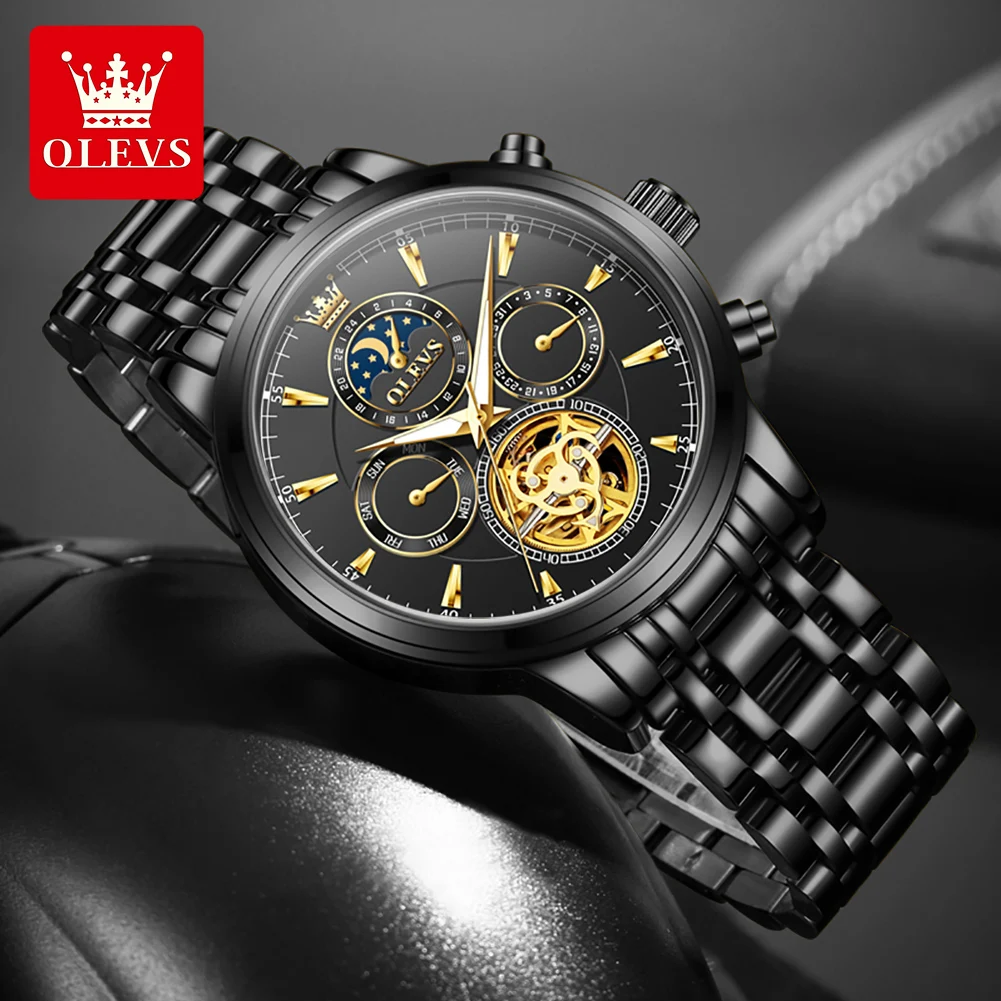 OLEVS 6746 Luxury Watches Men Moon phase Waterproof High end Men's Watches Date Wristwatch
OLEVS 6746 Luxury Watches Men Moon phase Waterproof High end Men's Watches Date Wristwatch
