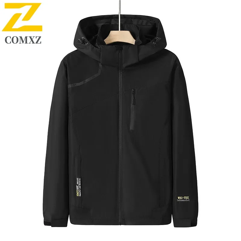 Men Casual Hooded Solid Color Jacket Windproof Waterproof Loose Fit Spring Autumn Outdoor Coat Breathable Streetwear Travel Set
Men Casual Hooded Solid Color Jacket Windproof Waterproof Loose Fit Spring Autumn Outdoor Coat Breathable Streetwear Travel Set