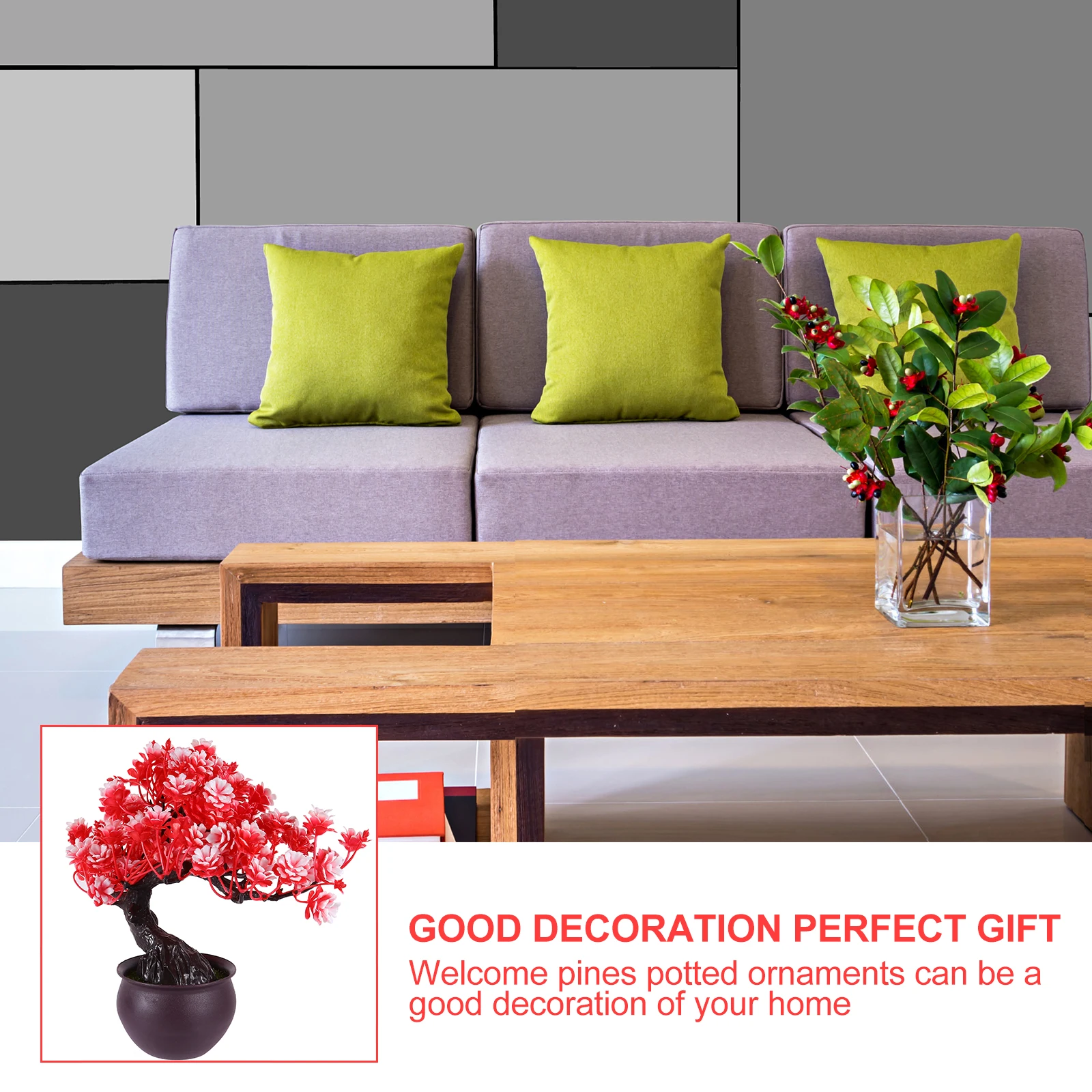 Simulated Potted Plant Artificial Flowers Decoration Accessories Red Plastic Indoor Outdoor Home Office Wedding
Simulated Potted Plant Artificial Flowers Decoration Accessories Red Plastic Indoor Outdoor Home Office Wedding