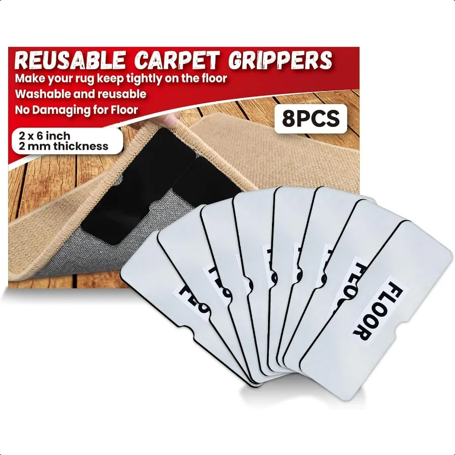 Reusable Carpet GrippersNon Slip Rug Pads Grippers for Hardwood Floors and Tiles Washable Strong Adhesive Grippers for Area Rug
Reusable Carpet GrippersNon Slip Rug Pads Grippers for Hardwood Floors and Tiles Washable Strong Adhesive Grippers for Area Rug