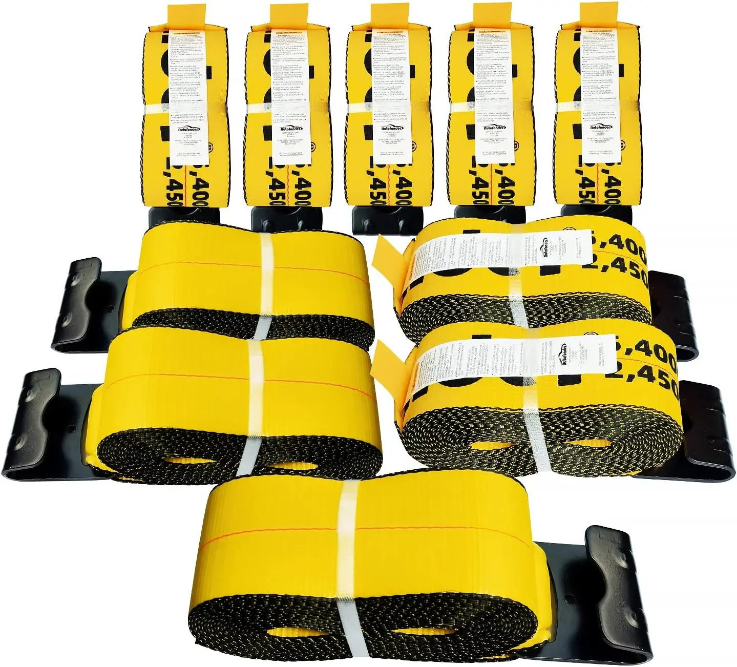 Winch Straps 4 x 30 Yellow Tie Down Flat Hooks WLL 5400 Lbs 4 Inch Cargo Control for Flatbed Truck Utility Trailer 10 Pack
Winch Straps 4 x 30 Yellow Tie Down Flat Hooks WLL 5400 Lbs 4 Inch Cargo Control for Flatbed Truck Utility Trailer 10 Pack