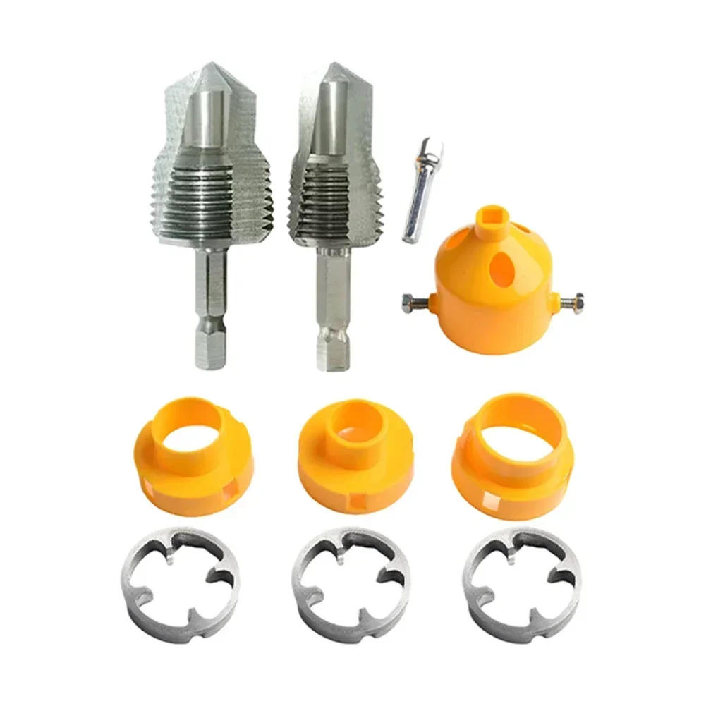 Plastic PVC Pipe Threader Kit PVC/NPT Thread Maker 4-Point 6-Point Plumbing Thread Tools Water Pipe Die Tap Wrench Tool Set 
Plastic PVC Pipe Threader Kit PVC/NPT Thread Maker 4-Point 6-Point Plumbing Thread Tools Water Pipe Die Tap Wrench Tool Set