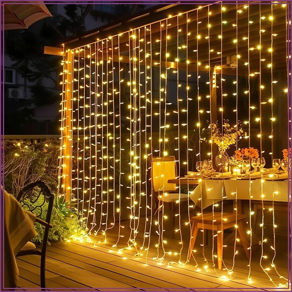 300 LED Curtain Lights, Plug in Fairy Lights for Bedroom, Hanging String Lights Outdoor for Window Backdrop Wall Wedding Patio Party Decor, Warm White
300 LED Curtain Lights, Plug in Fairy Lights for Bedroom, Hanging String Lights Outdoor for Window Backdrop Wall Wedding Patio Party Decor, Warm White