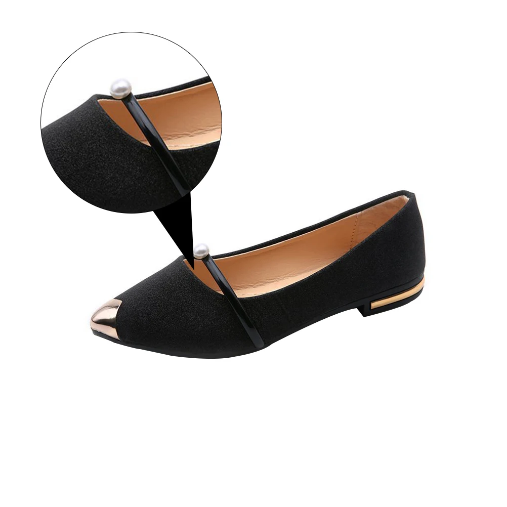 1Pair Pearl Design Slip-On Flat Nude Shoes Pointed Toe Pumps Wear-Resistant Comfortable Elegant Woman Single Shoes For Wedding
1Pair Pearl Design Slip-On Flat Nude Shoes Pointed Toe Pumps Wear-Resistant Comfortable Elegant Woman Single Shoes For Wedding