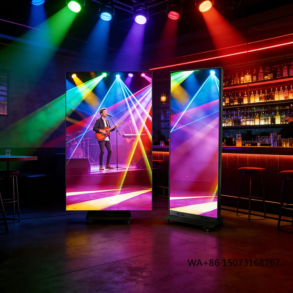 Indoor Video Led Poster P1.839 P2 P2.5 Advertising Led Screen Stand 3840hz Led Poster Suitable for Glasses Store Clothing Mall
Indoor Video Led Poster P1.839 P2 P2.5 Advertising Led Screen Stand 3840hz Led Poster Suitable for Glasses Store Clothing Mall