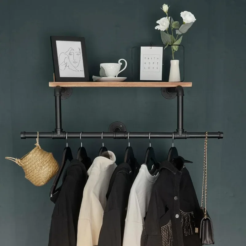 Industrial Pipe Shelving for Wall,Industrial Bathroom Shelf Wall Mounted,Industrial Pipe Clothing Rack with Top Shelf
Industrial Pipe Shelving for Wall,Industrial Bathroom Shelf Wall Mounted,Industrial Pipe Clothing Rack with Top Shelf