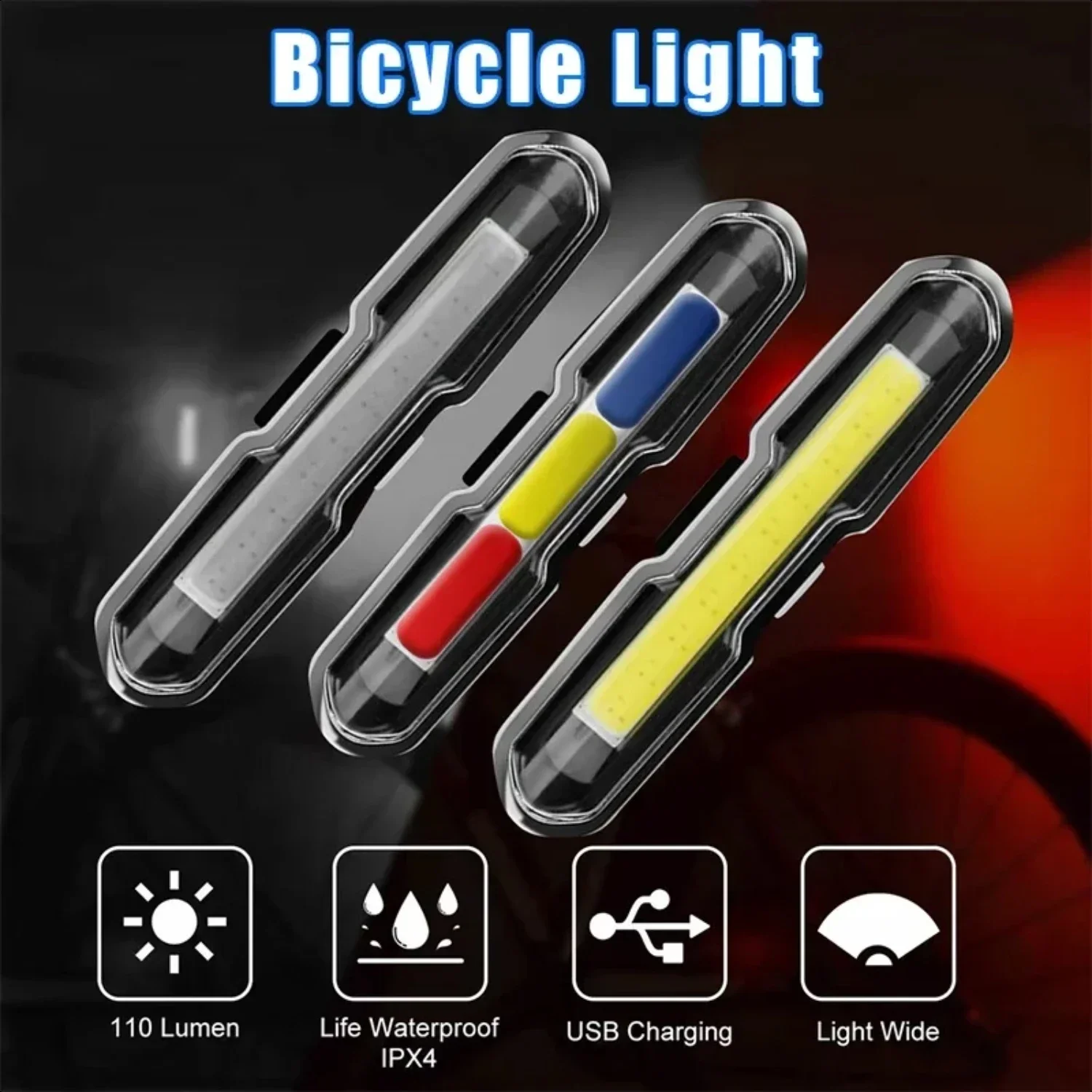 USB Rechargeable Bicycle Light Bike Taillight Front Rear Flashing Waterproof Portable Cycling Helmet Light Warning MTB Lamp
USB Rechargeable Bicycle Light Bike Taillight Front Rear Flashing Waterproof Portable Cycling Helmet Light Warning MTB Lamp