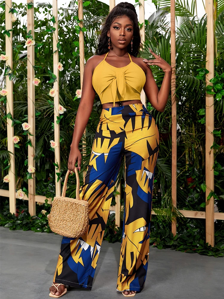 Sets Outifits 2023 New Printed Suspenders Drop Top&pants Set of Two Fashion Casual Pieces for Women Elegant Female
Sets Outifits 2023 New Printed Suspenders Drop Top&pants Set of Two Fashion Casual Pieces for Women Elegant Female